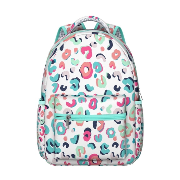 Leopard Backpack for Students Unique Abstract Animal Print with Texture Fashion Travel School Bag