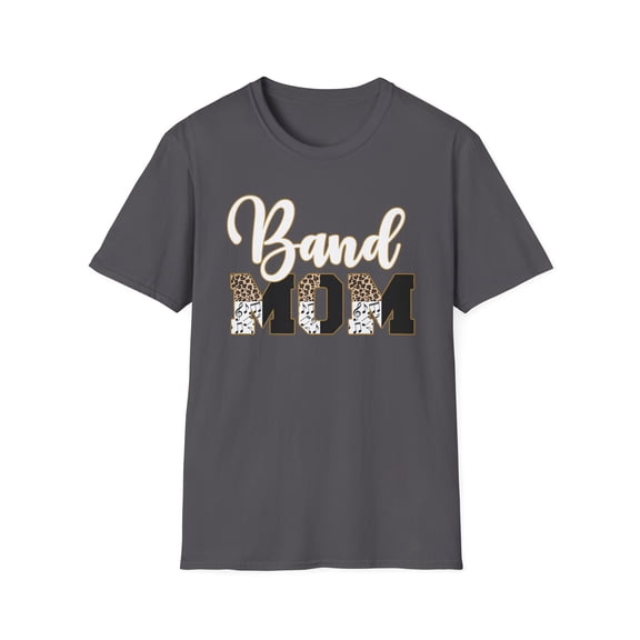 Leopard Band, Gildan Unisex Softstyle T-Shirt, Band Mom Graphic Tee, S-3XL
