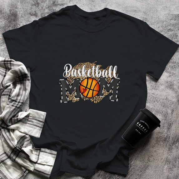 Leopard Basketball Mom Proud Basketball Players Mom, Small, Black