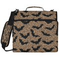thumbnail image 1 of Leopard Bats Printed Zipper Binder with Handle&Shoulder Strap 2 inch 3 Ring 500+300 Sheet Capacity File Folder Organizer, 1 of 8