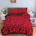 thumbnail image 1 of Leopard Bedding Set Modern Geometric Psychedelic Leopard Duvet Cover King Size Bohemian Style 2/3PCS Polyester Quilt Cover, 1 of 5