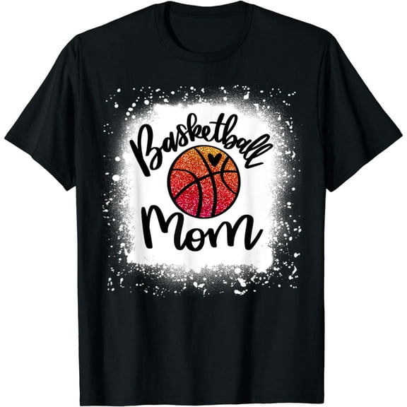 Leopard Bleached Basketball Mom Game Day Gift T-Shirt
