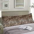 thumbnail image 1 of Leopard Body Pillow Cover Safari Wild Animal Cheetah Skin Pattern Leopard Print Long Pillow Case Protector with Zipper Decorative Bedding Pillowcase Soft Large Pillow Cases Covers for Bedroom,20"x54", 1 of 6