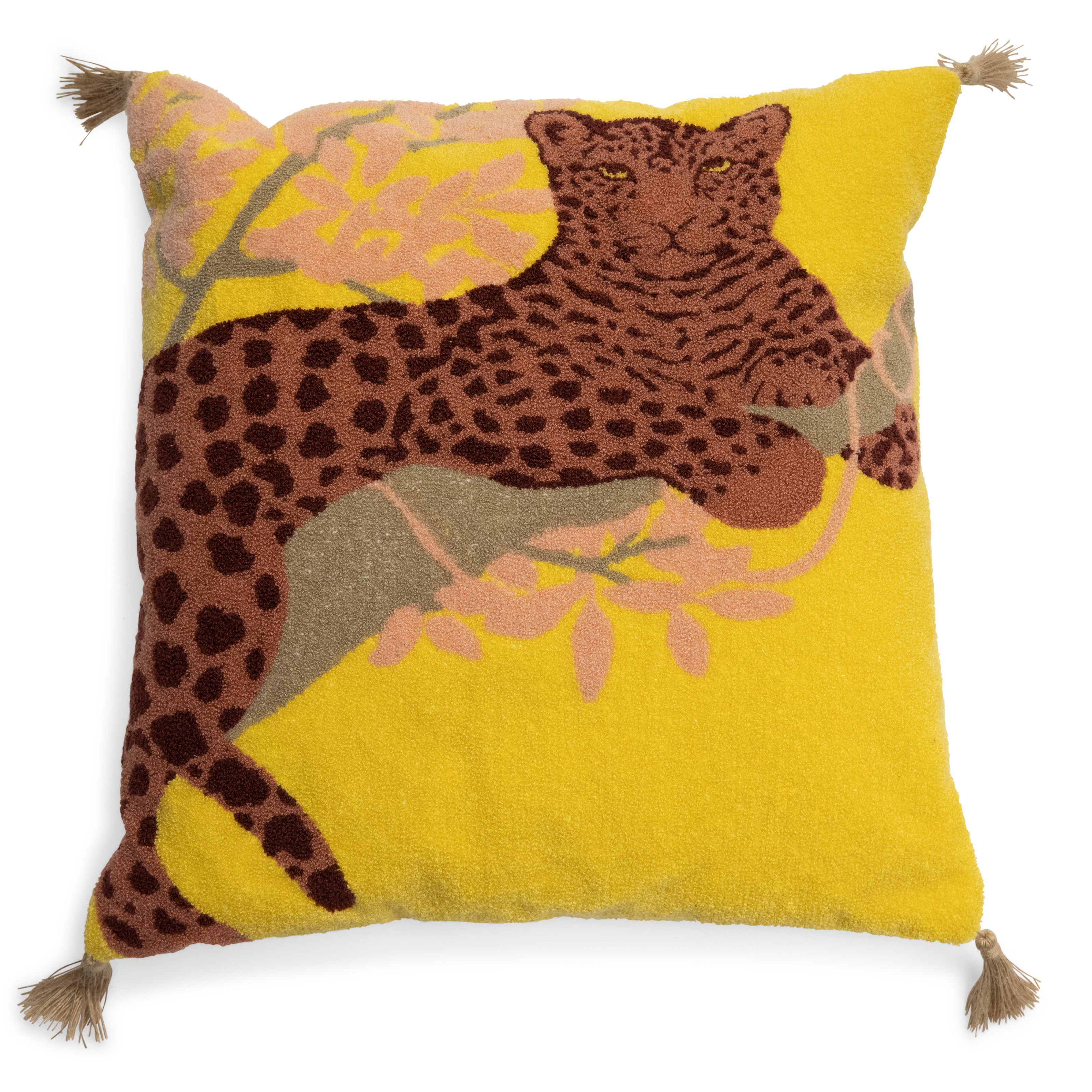 Leopard Boucle Embroidered Decorative Throw Pillow, 20x20" by Drew Barrymore Flower Home - image 1 of 2