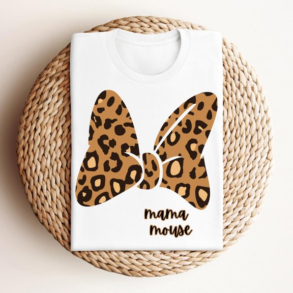 Leopard Bow Mama Mouse Shirt: Coquette Mom Tee89 Sweatshirt All Size S-5XL