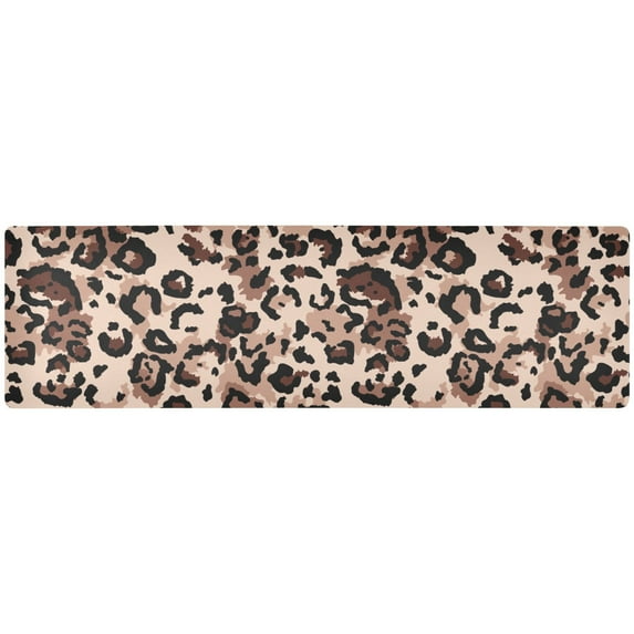 Leopard Brown Cheetah Rectangle Pot Holders Trivets Non-slip Hot Pads Long Hot Mats Potholders Table Runner for Kitchen