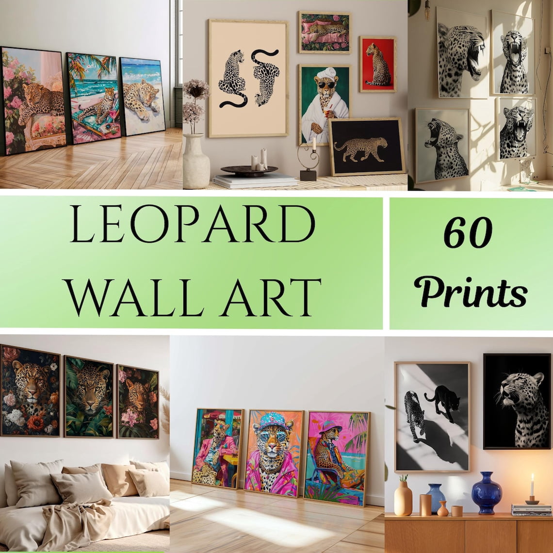 Maxima Bold Leopard Bundle Animal Bold Gallary Maximalist Living Room Home Decor ...