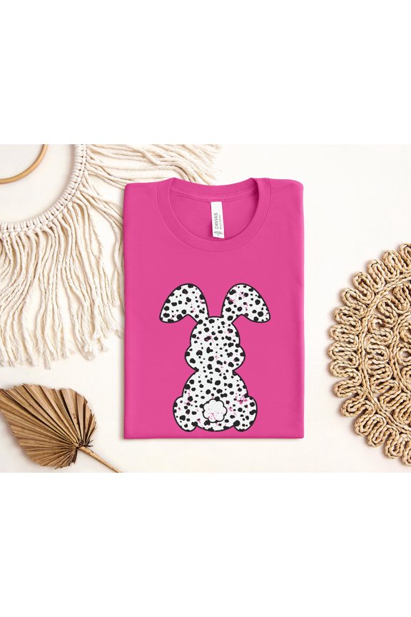 Leopard Bunny Shirt, Easter T-Shirt, Easter bunny graphic tee, Easter shirts for women, La