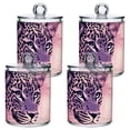thumbnail image 1 of Leopard Butterflies Shining Jungle Translucent Plastic Cans Storage Canisters with Lid Set of 4, 1 of 7