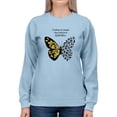 thumbnail image 1 of Leopard Butterfly Quote Sweatshirt Women -Image by Shutterstock, Female Medium, 1 of 4