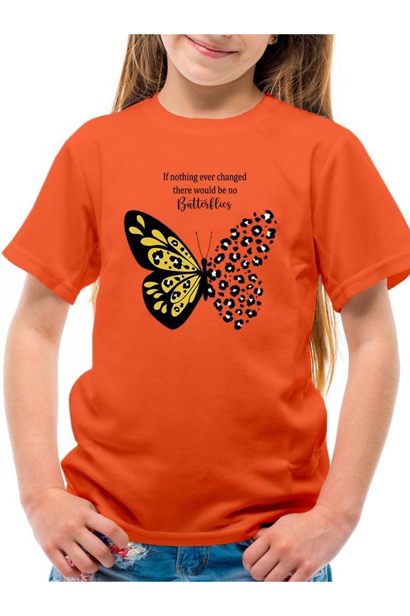Leopard Butterfly Quote T-Shirt Juniors -Image by Shutterstock,  Large
