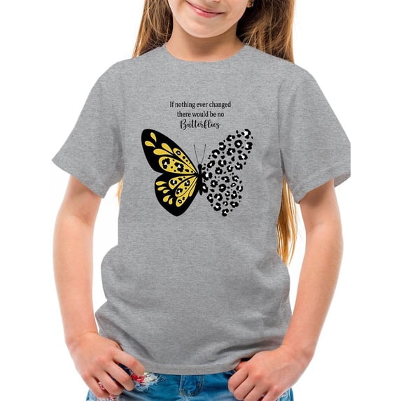 Leopard Butterfly Quote T-Shirt Juniors -Image by Shutterstock, x-Small