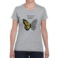 thumbnail image 1 of Leopard Butterfly Quote T-Shirt Women -Image by Shutterstock, Female x-Large, 1 of 4