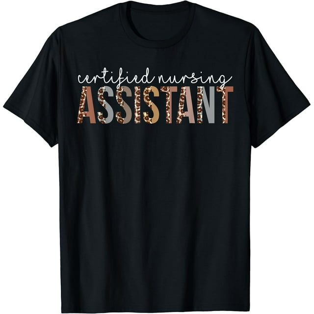 Leopard Cna Certified Nursing Assistant Healthcare Workers T Shirt