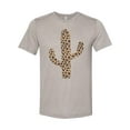 thumbnail image 1 of "Leopard Cactus, Leopard Print, Soft Bella Tees, Cactus Shirt, Gift For Her, Leopard Shirt, Sublimation, Desert Shirt, Cactus Lover, Trendy T, Heather Stone, XL", 1 of 1