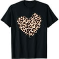thumbnail image 1 of Leopard Cheetah Animal Print Heart T-Shirt, 1 of 4