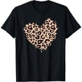 thumbnail image 1 of Leopard Cheetah Animal Print Heart T-Shirt, 1 of 4