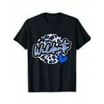 thumbnail image 1 of Leopard Cheetah Basketball Wildcats Blue Spirit Game Tee T-Shirt,100% Pure Cotton Short Sleeved Shirt, Suitable For Summer, Loose Casual Round Neck, Men's Letter Printed T-Shirt, 1 of 5