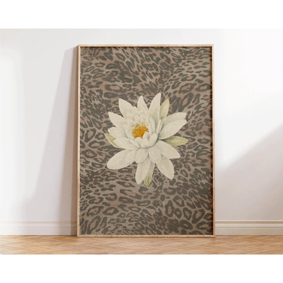 Leopard Cheetah Flowers Girly Gallery Wall Decor Unframed Paper Print