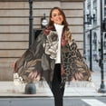 thumbnail image 1 of Leopard Cheetah Flowers Winter Scarf for Women Fashion Warm Long Soft Blanket Scarves Gifts, 1 of 10