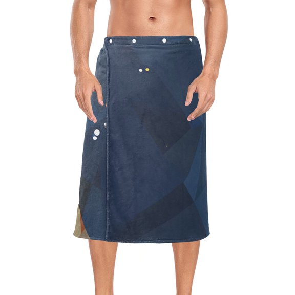 Leopard Cheetah Front Bath Towel Wrap for Man Adjustable Shower Wrap Button Closure Body Towel for Sauna Gym