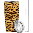 thumbnail image 1 of Leopard Cheetah Print 20 oz Tumbler | Insulated Stainless Steel Travel Mug with Lid | Hot & Cold Drink Cup | Christmas or Birthday Gifts for Women, 1 of 6
