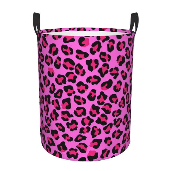 Leopard Cheetah Seamless Pattern Laundry Basket Collapsible Large Clothes Storage Bin Animal Skin Pr