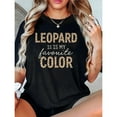 thumbnail image 1 of Leopard Cheetah T-Shirt Graphic Tee Animal Top Cotton Breathable Short Sleeve Casual Black S-5XL, 1 of 7
