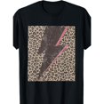 thumbnail image 1 of Leopard Cheetah Thunder Print Cool Lightning Bolt T-Shirt 100% cotton, 1 of 6