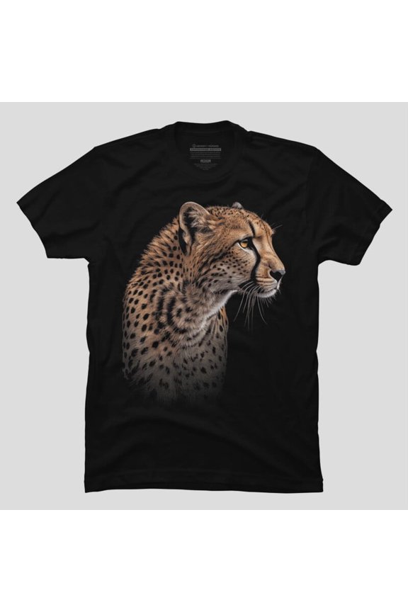Leopard Cheetah Tiger Leopard Face Lion Cat Funny Animal Unisex T-Shirt, Up to Size 5XL