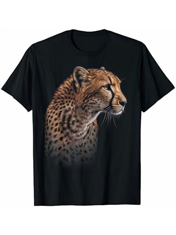 Leopard Cheetah Tiger Leopard Face Lion Cat T-Shirt, Vintage Birthday Gift