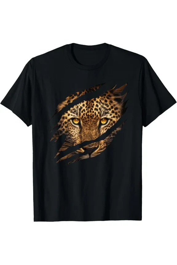 Leopard Cheetah Tiger Leopard Face Lion Cat T-Shirt
