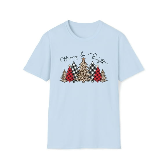 Leopard Christmas Tree, Gildan Unisex Softstyle T-Shirt, Graphic Tee, S-3XL