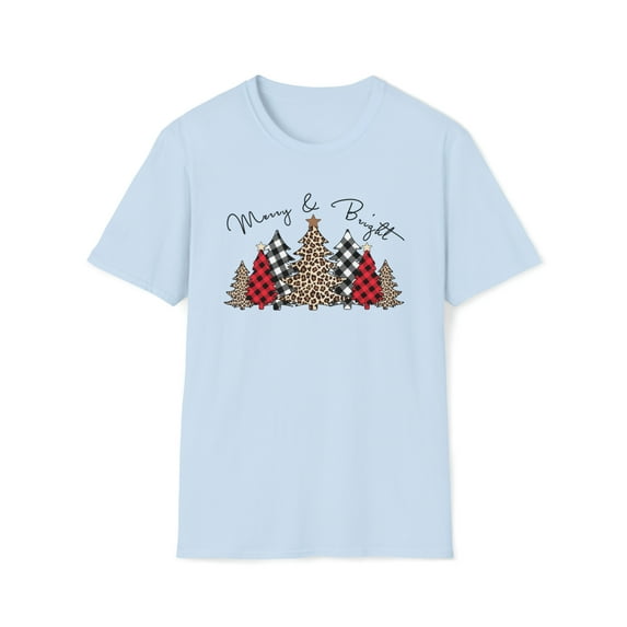 Leopard Christmas Tree, Gildan Unisex Softstyle T-Shirt, Graphic Tee, S-3XL