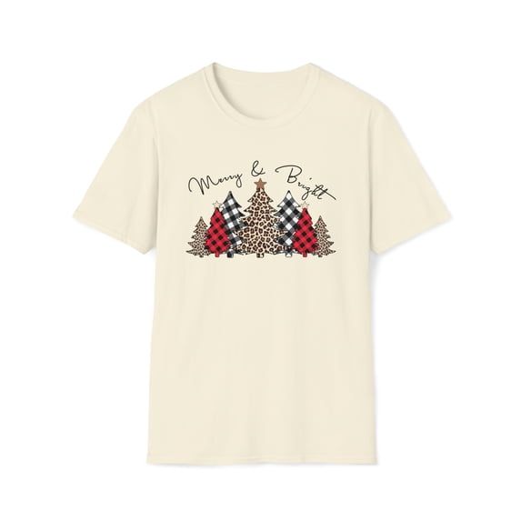 Leopard Christmas Tree, Gildan Unisex Softstyle T-Shirt, Graphic Tee, S-3XL