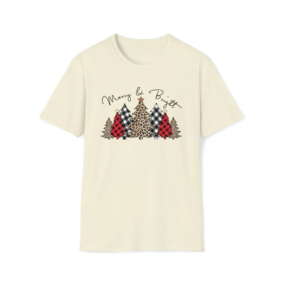 Leopard Christmas Tree, Gildan Unisex Softstyle T-Shirt, Graphic Tee, S-3XL