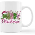 thumbnail image 1 of Leopard Christmas Tree Mug, Coquette Bow Red Porcelain Christmas Tree Ceramic Coffee Cup, Grandmillennial Xmas Plant Ceramic Tea Coffee Mug 11 oz, 1 of 5