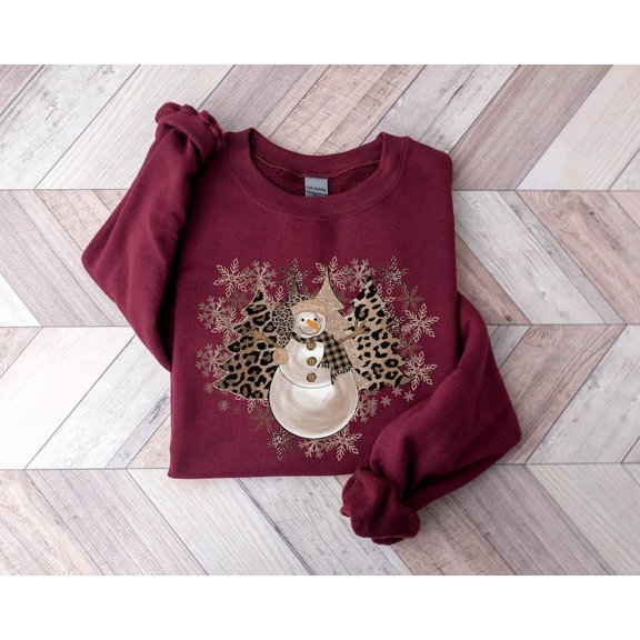 Leopard Christmas Tree Sweatshirt, Winter Cozy Hoodie For Women, Leopard Sweatshirt, Christmas Sweatshirt, Unisex Holiday Sweatshirt