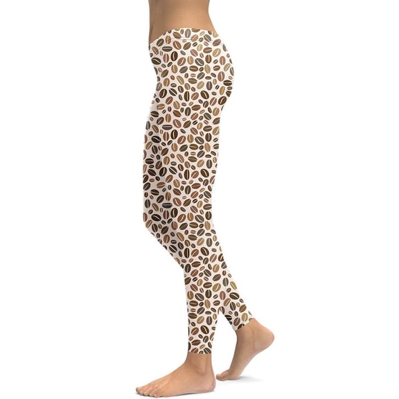 Leopard Coffee Leggings Size: XS for Women | FIERCEPULSE