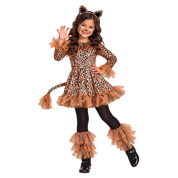 Girls Leopard Costume Dress