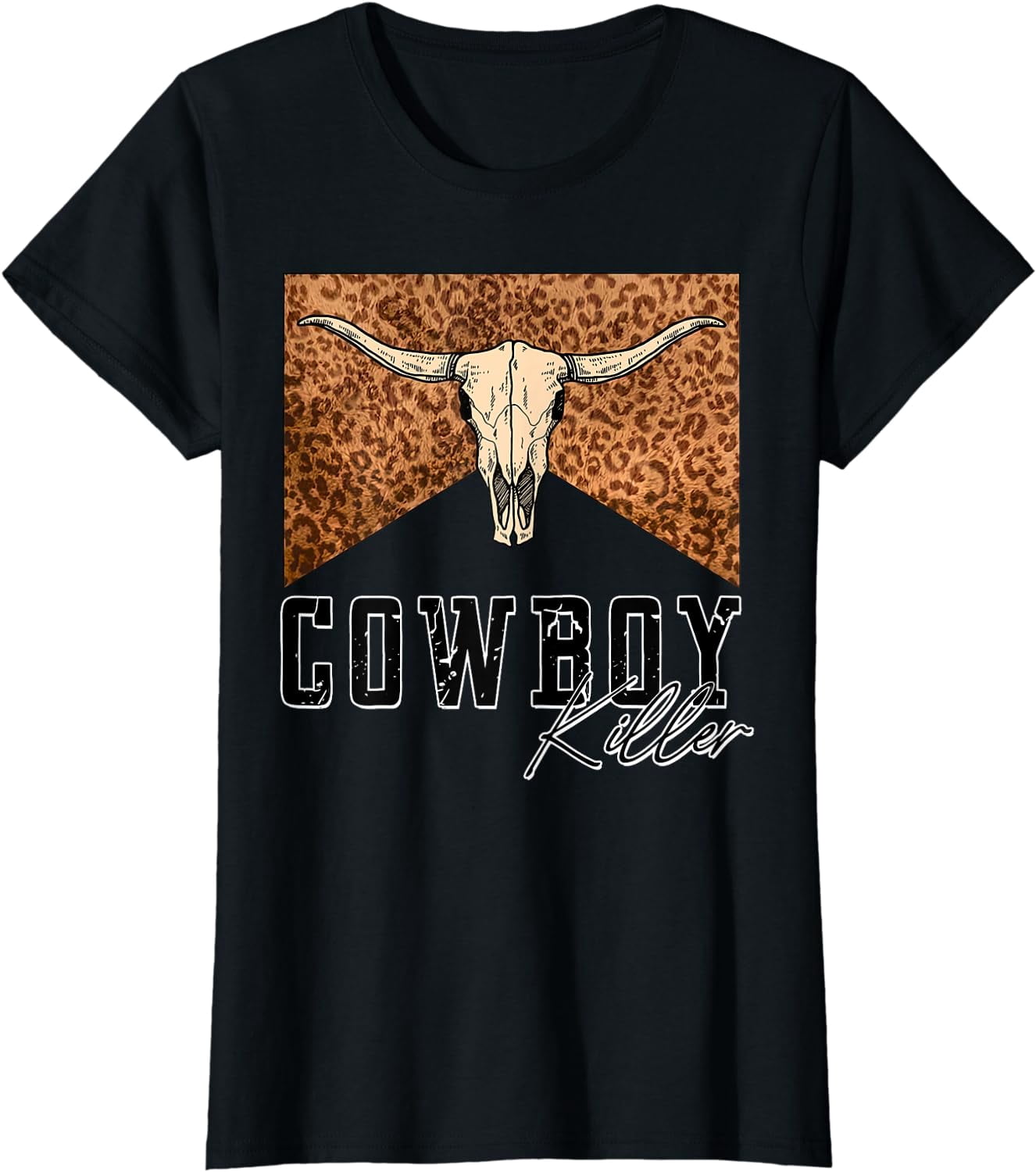 Leopard & Bull Skull Make-up-Tasche – Western Cowgirl Design, 19x25 Cm, Geschenk Für Ranch-Fans