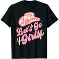 thumbnail image 1 of Leopard Cowboy Hat Let's Go Cowgirl Girls Western Country T-Shirt, 1 of 4