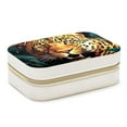 thumbnail image 1 of Leopard Decorative Velvet Earring Holder Display Case Storage Box Portable with Removable Compartment - Gift Ideal, 1 of 7