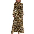 thumbnail image 1 of Leopard Dress Animal Print Kawaii Maxi Dress Street Style Beach Long Dresses High Waist Printed Vestido, 1 of 2
