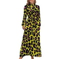 thumbnail image 1 of Leopard Dress Animal Print Kawaii Maxi Dress Street Style Beach Long Dresses High Waist Printed Vestido, 1 of 2