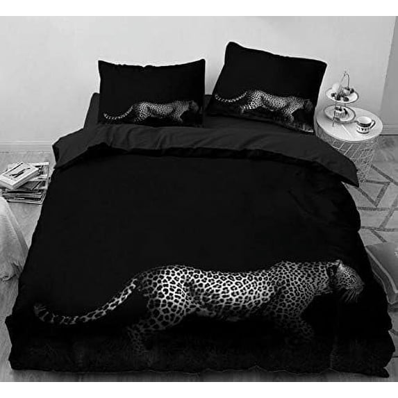Leopard Duvet Cover Set,Bedding Set for Kids and Adult, Home Decor, King Size