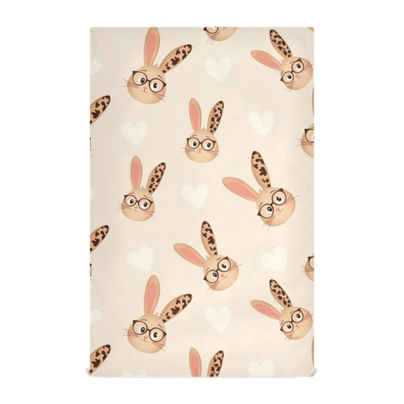 Leopard Eye Rabbit Pattern Kitchen Towels Waffle Weave Decorative Tea Towels Multi Use Dishcloths 28x18in
