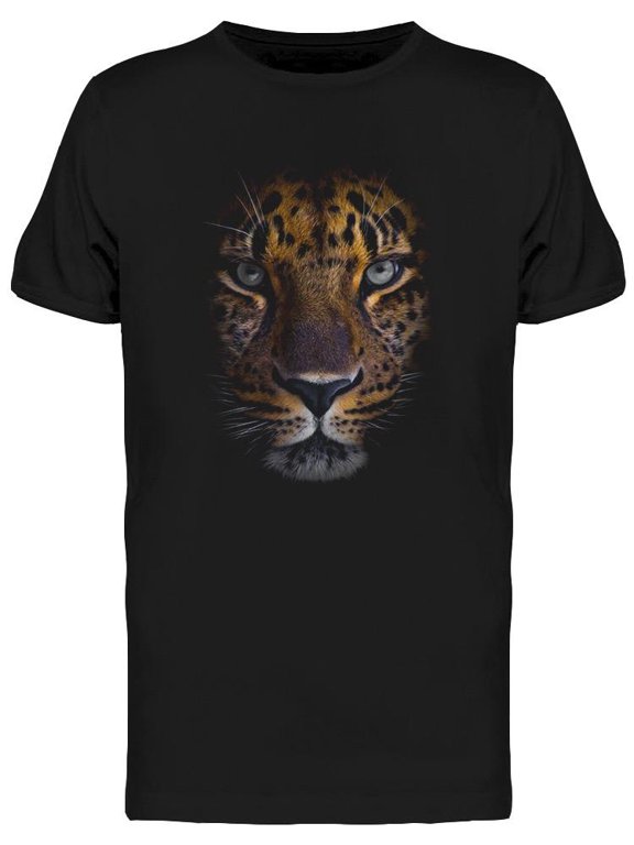 Leopard Face At Night T-Shirt Men -Image by Shutterstock, Male Small