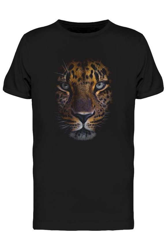 Leopard Face At Night T-Shirt Men -Image by Shutterstock, Male Small