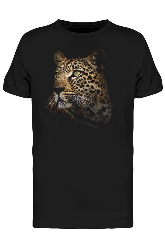 Leopard Face Looking At Side T-Shirt Men -Image by Shutterstock, Male XX-Large